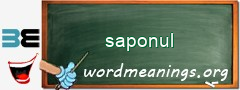 WordMeaning blackboard for saponul